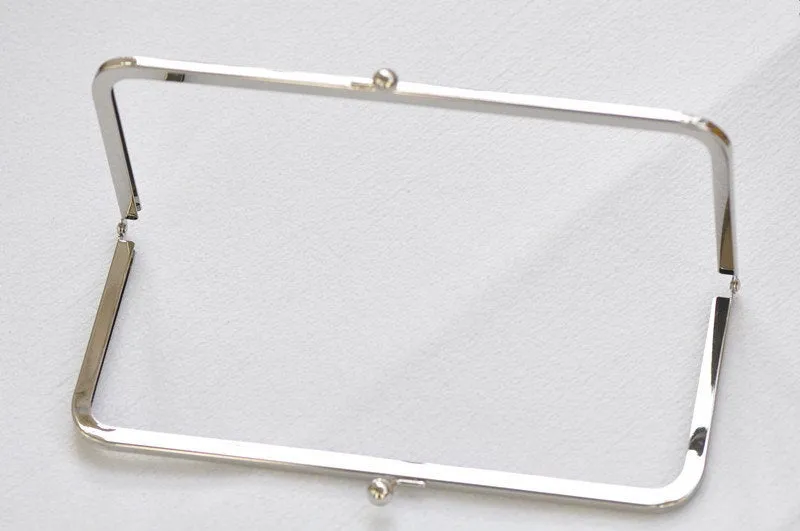 10" (27cm) Silver Purse Frame Large Bag Hanger Glue-In Style 27 x 12cm (10"x 5")
