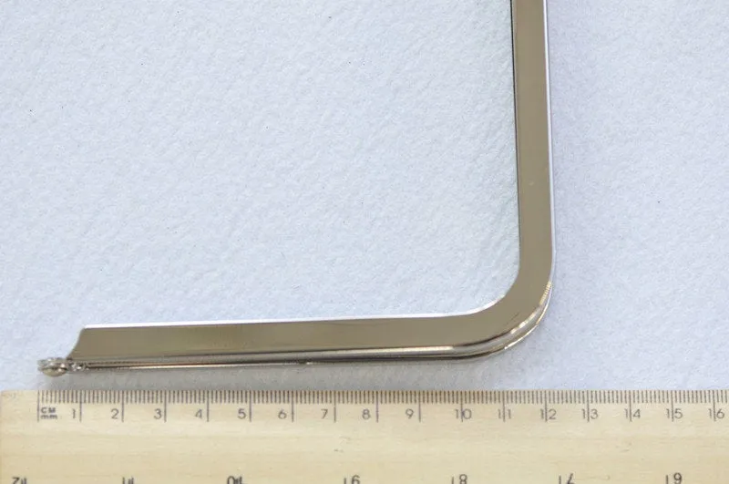 10" (27cm) Silver Purse Frame Large Bag Hanger Glue-In Style 27 x 12cm (10"x 5")