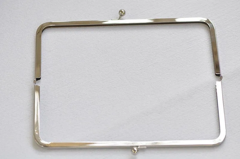 10" (27cm) Silver Purse Frame Large Bag Hanger Glue-In Style 27 x 12cm (10"x 5")
