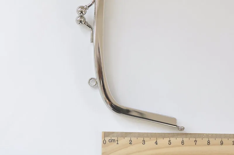 16.5cm( 6 1/2") Retro Silver Purse Frame Glue-In Style 16.5cm x 7cm