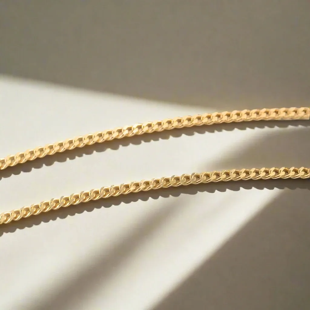 18k Yellow Gold Cuban Chain Necklace