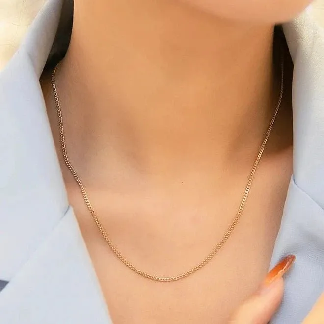 18k Yellow Gold Cuban Chain Necklace