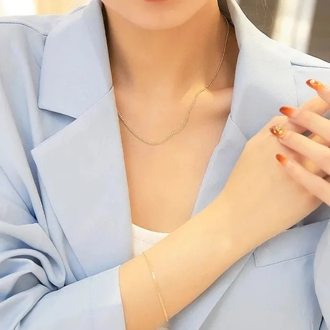 18k Yellow Gold Cuban Chain Necklace