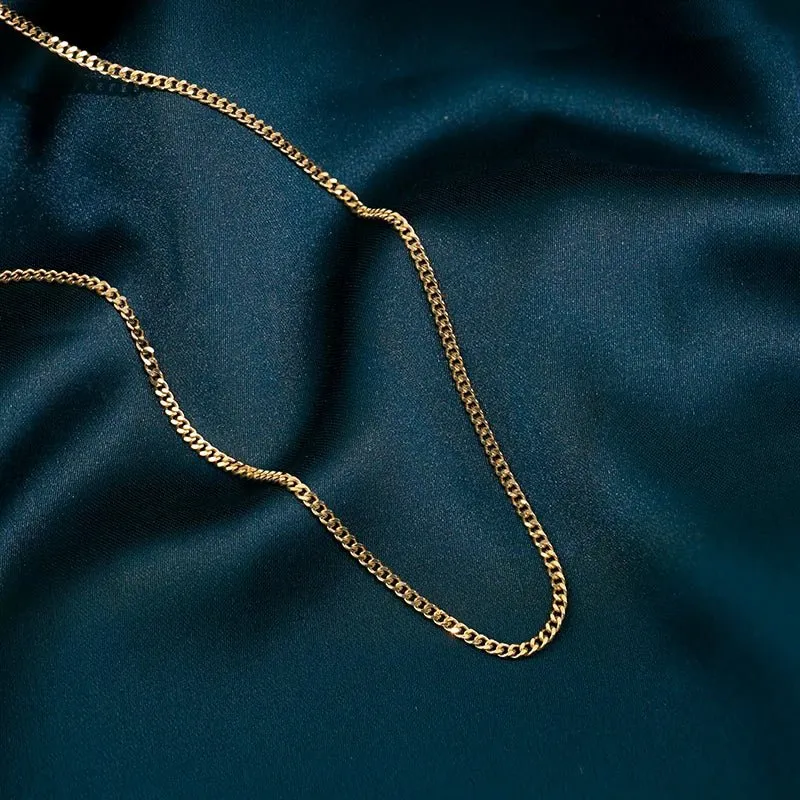 18k Yellow Gold Cuban Chain Necklace