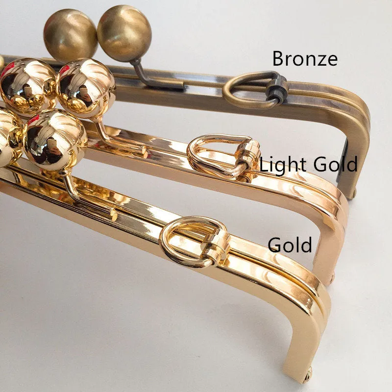 20cm Bag Purse Frame Clutch Bag Purse Frame With Screws Bronze/Matte Silver/Gold/Light Gold