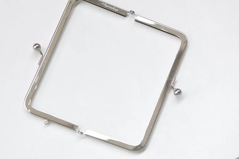 6" Silver Color Purse Frame Glue-In Style 16cm x 7cm