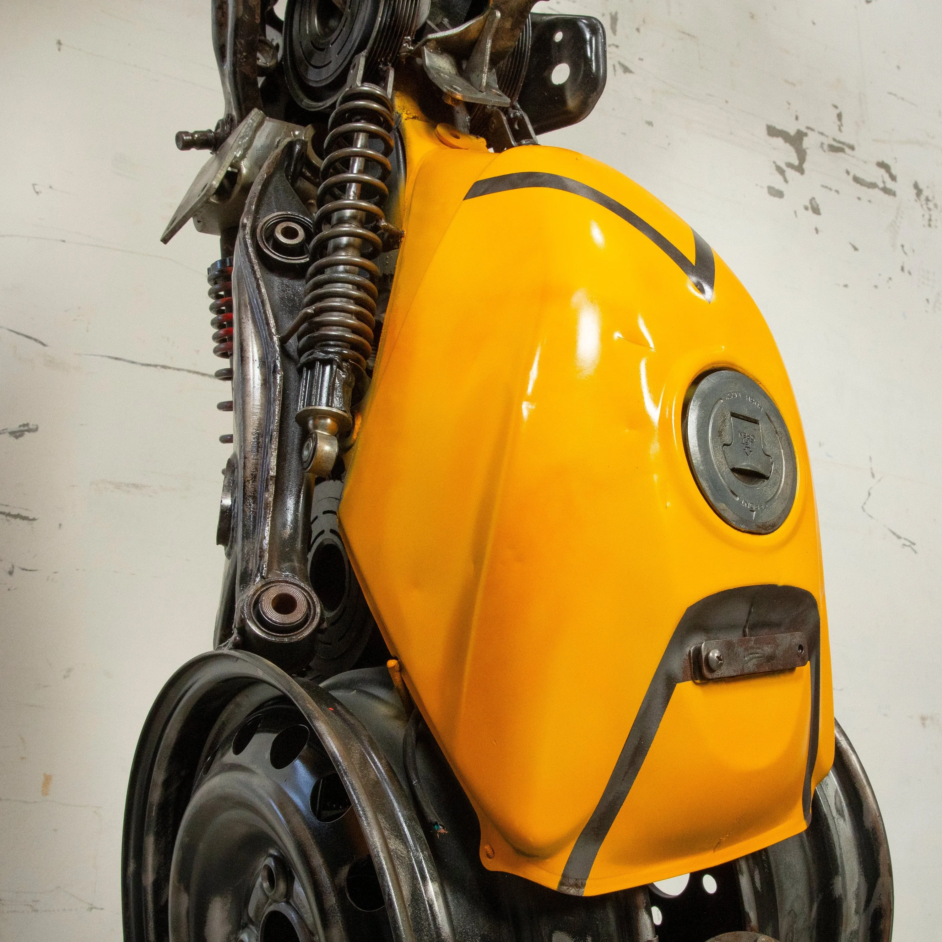 91" Bumblebee Inspired Recycled Metal Art Sculpture