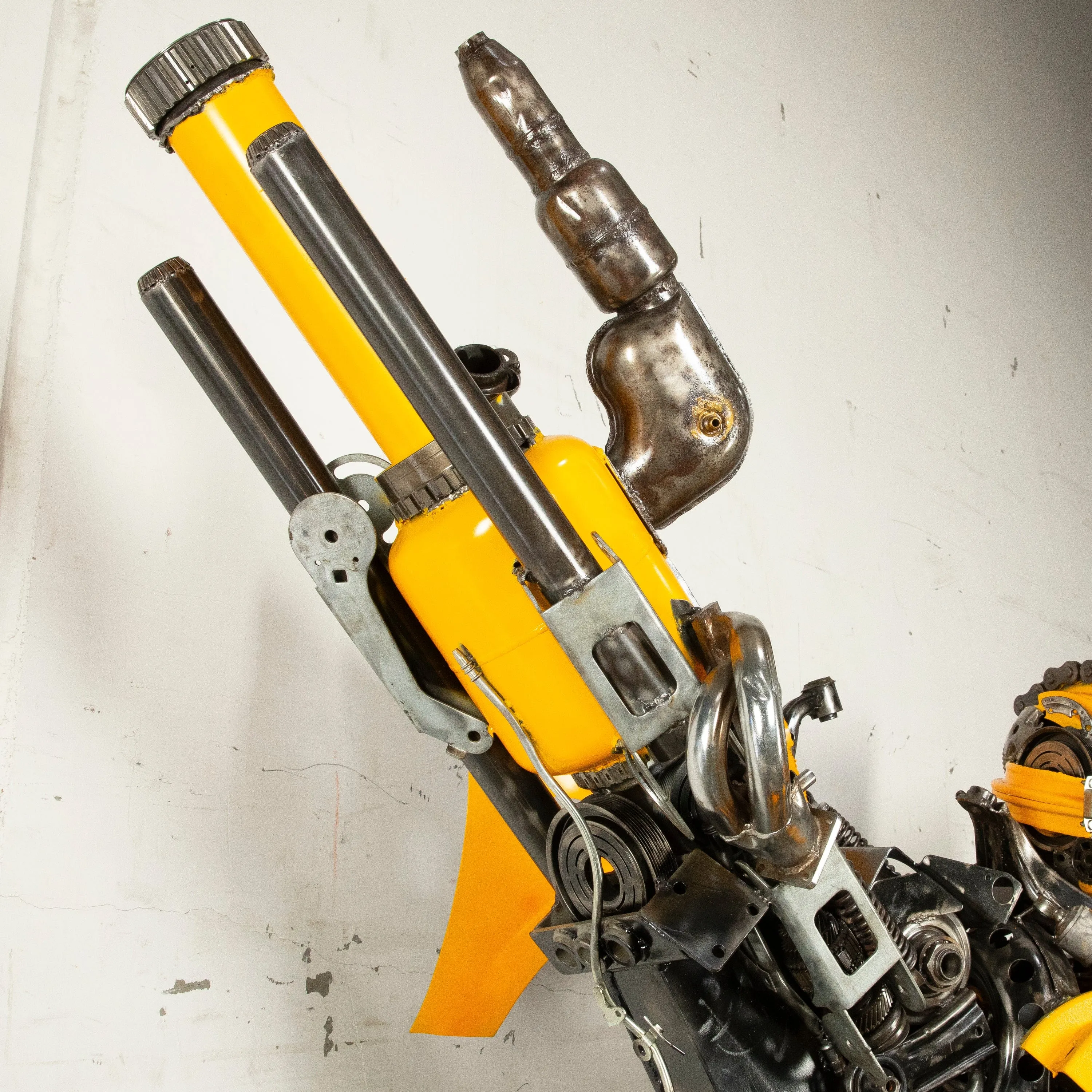 91" Bumblebee Inspired Recycled Metal Art Sculpture