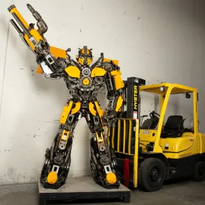 91" Bumblebee Inspired Recycled Metal Art Sculpture