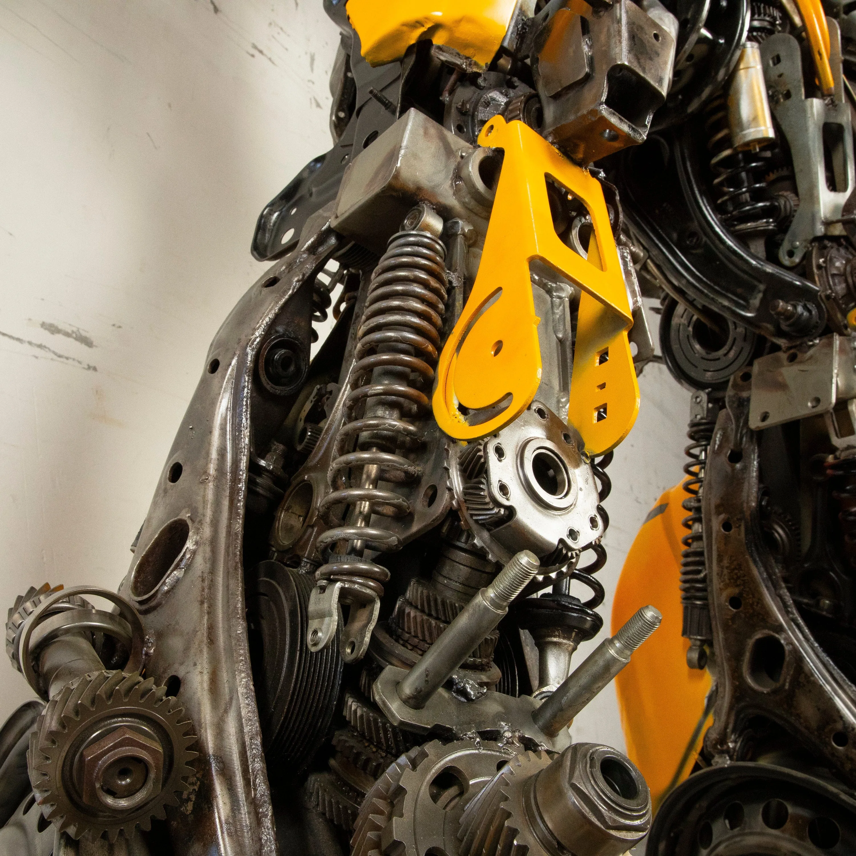 91" Bumblebee Inspired Recycled Metal Art Sculpture