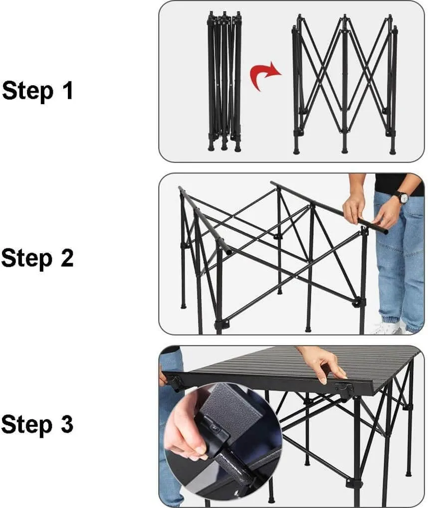 Aluminum Folding Table with Carry Bag 120 X 55 X 62 CM