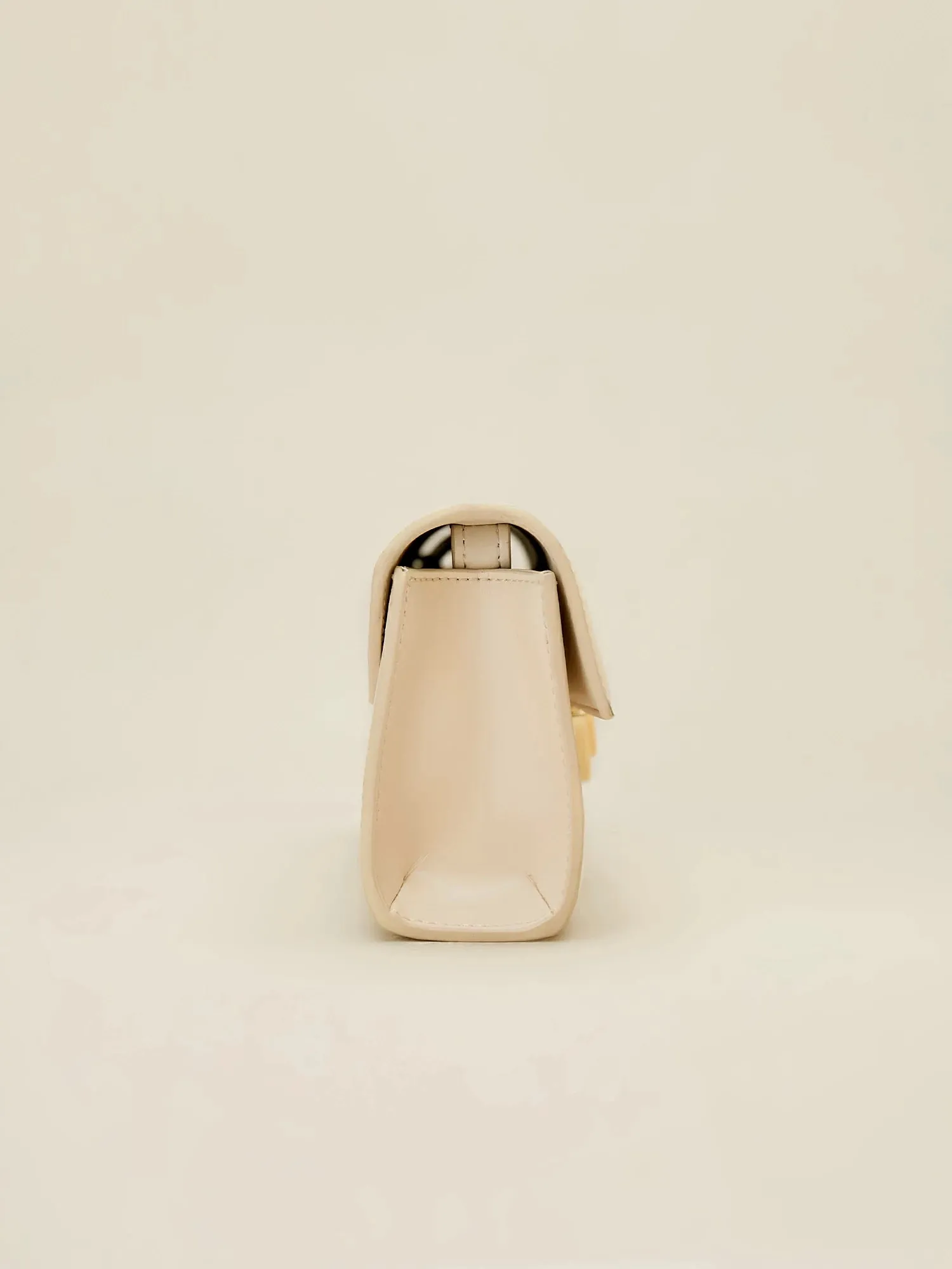 Amoretu Women’s Leather Metal Lock Baguette Bag