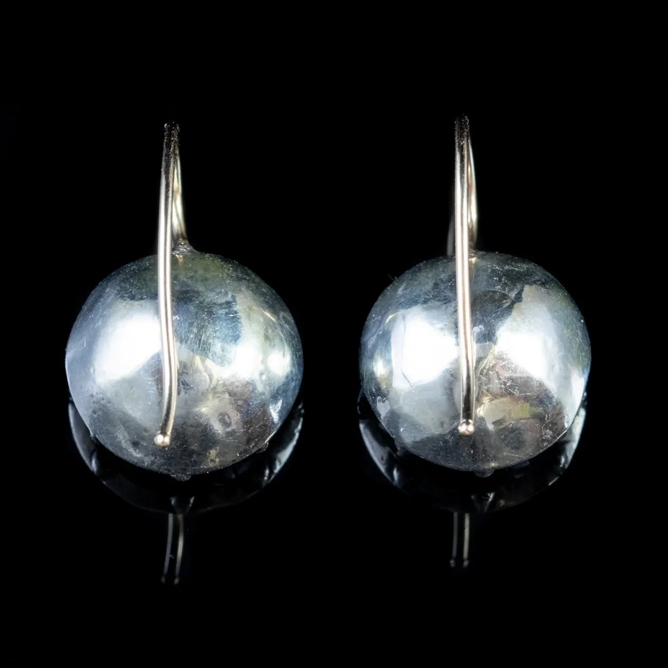 Antique Georgian Paste Earrings Silver 18Ct Gold Circa 1800