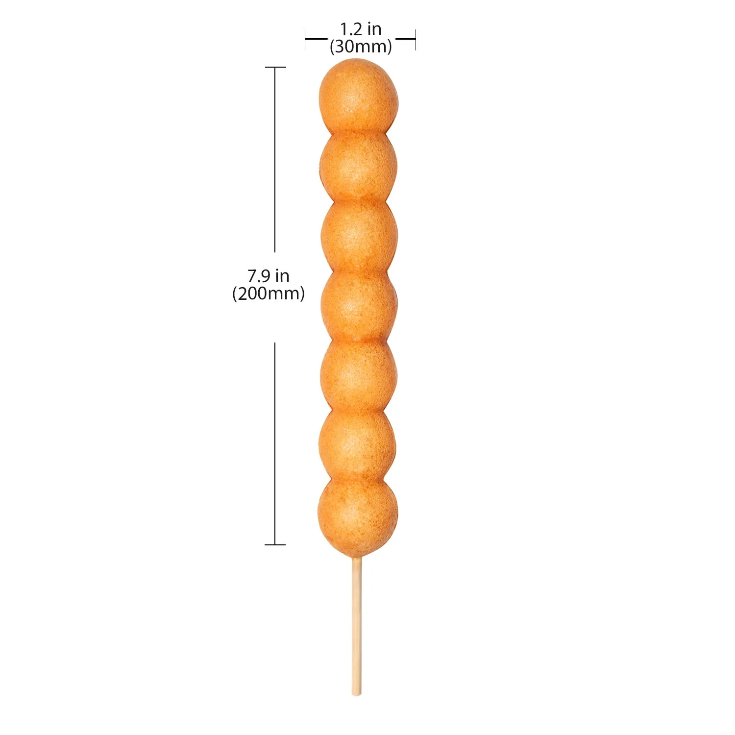 AP-447 Waffle Stick Maker | 3 Bead-Shaped Waffles | Round-Shaped Waffles