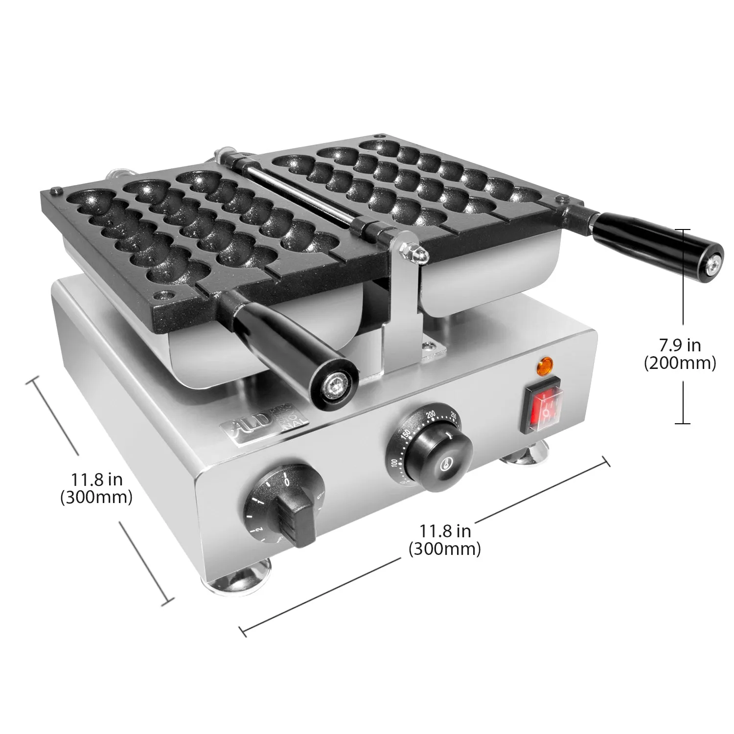 AP-447 Waffle Stick Maker | 3 Bead-Shaped Waffles | Round-Shaped Waffles