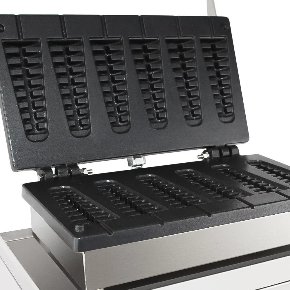 AP-503 Waffle Stick Maker | Professional Stainless Steel Waffle Iron | 6 Small Stick Waffles
