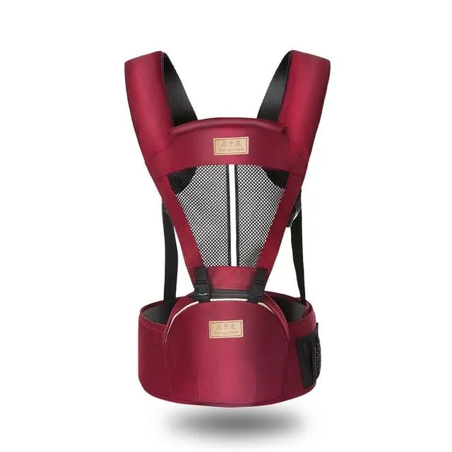 Baby Carrier Kangaroo With Hip Seat - Soft Breathable Adjustable