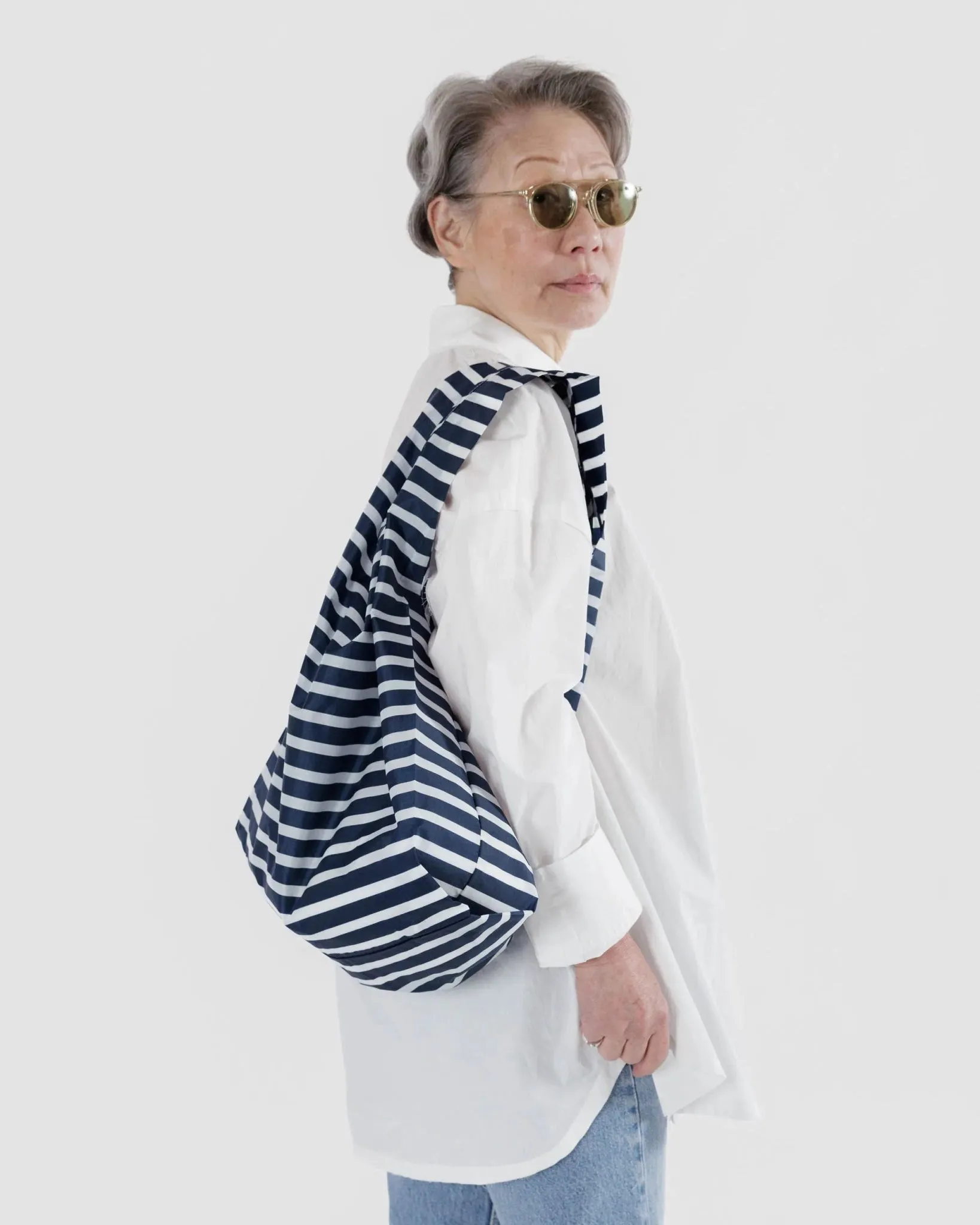 BAGGU Standard Bag - Navy Stripe