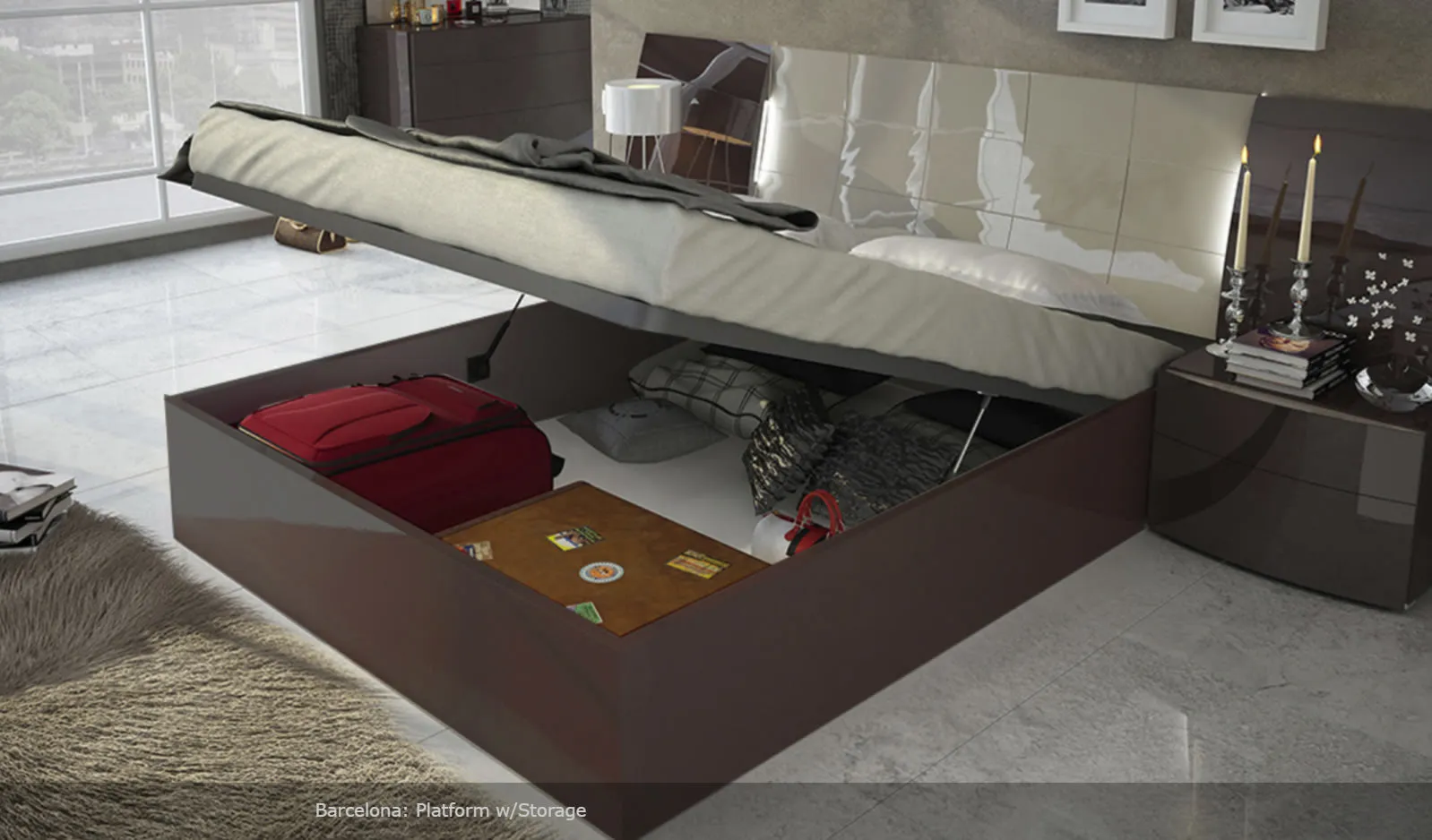 Barcelona Platform Bed by Fenicia