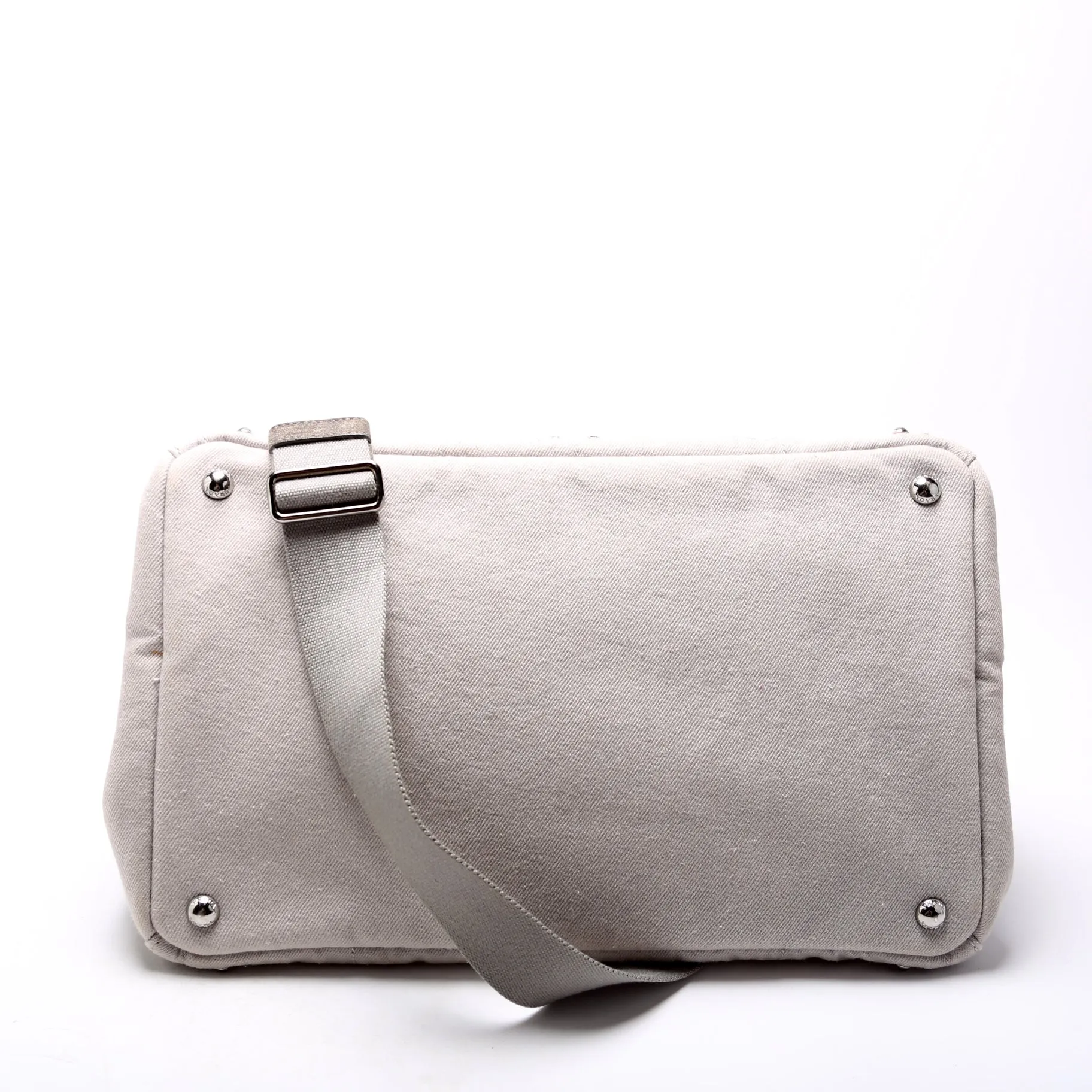BM2642 Canapa Studded Canvas Tote Grey