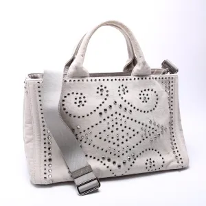 BM2642 Canapa Studded Canvas Tote Grey