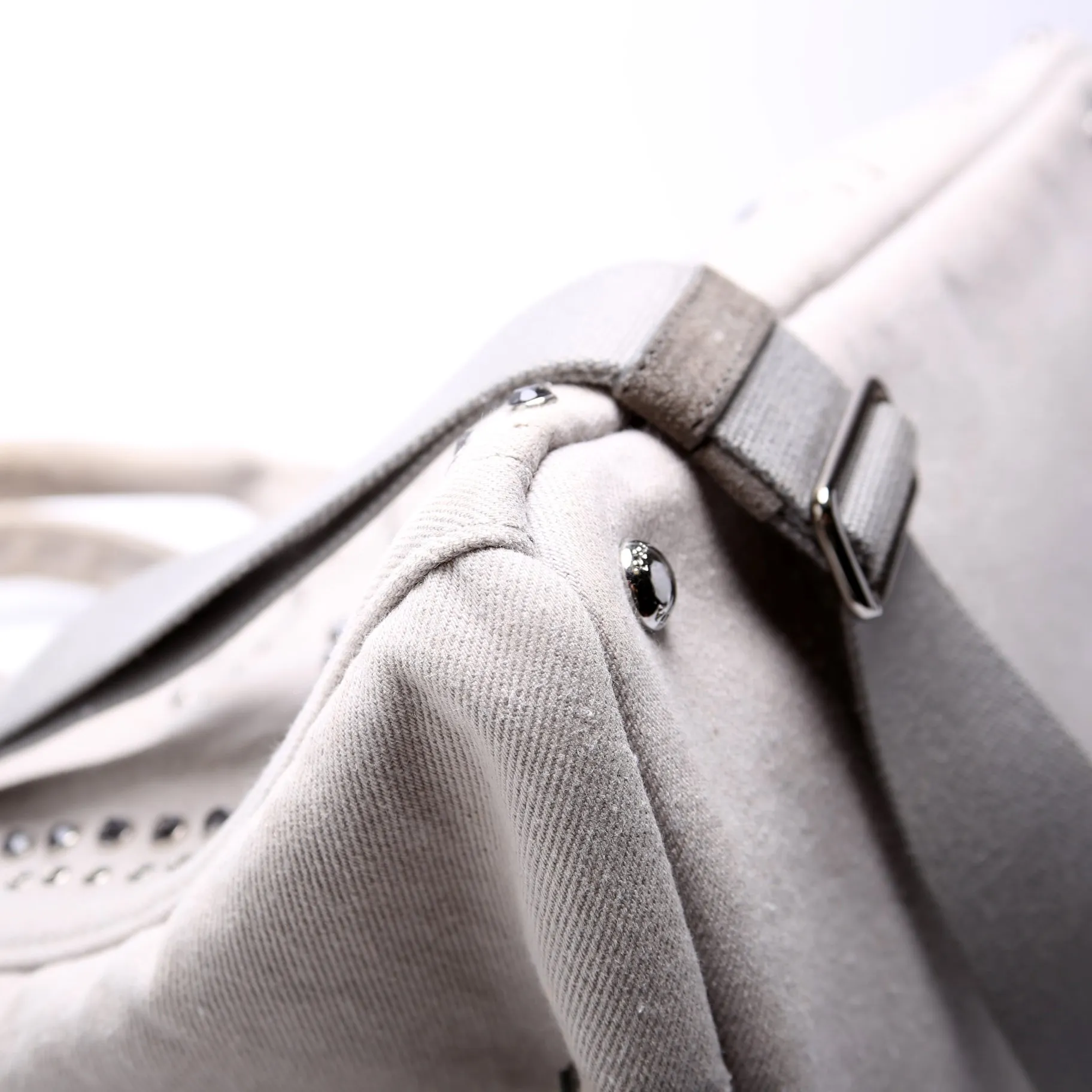 BM2642 Canapa Studded Canvas Tote Grey