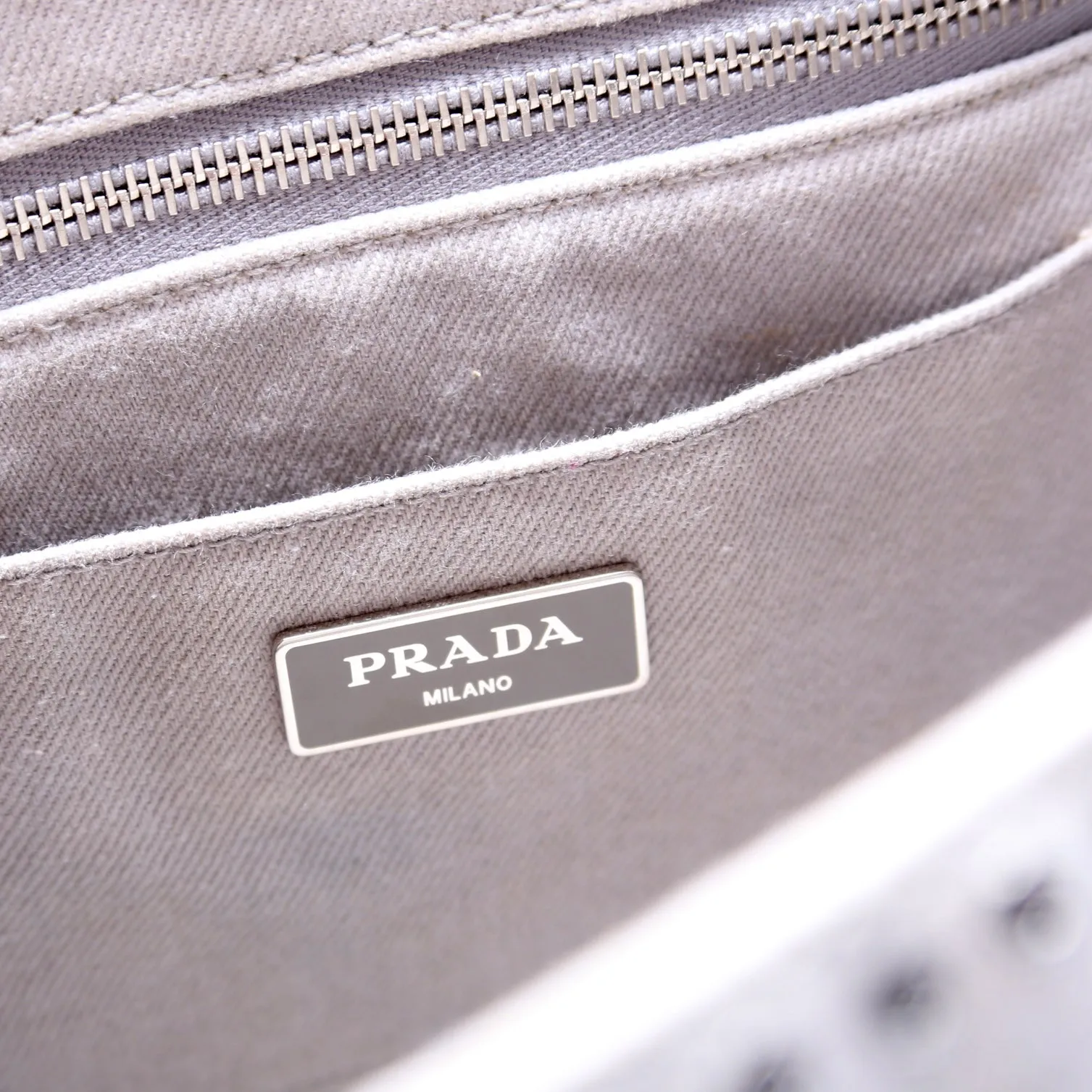 BM2642 Canapa Studded Canvas Tote Grey