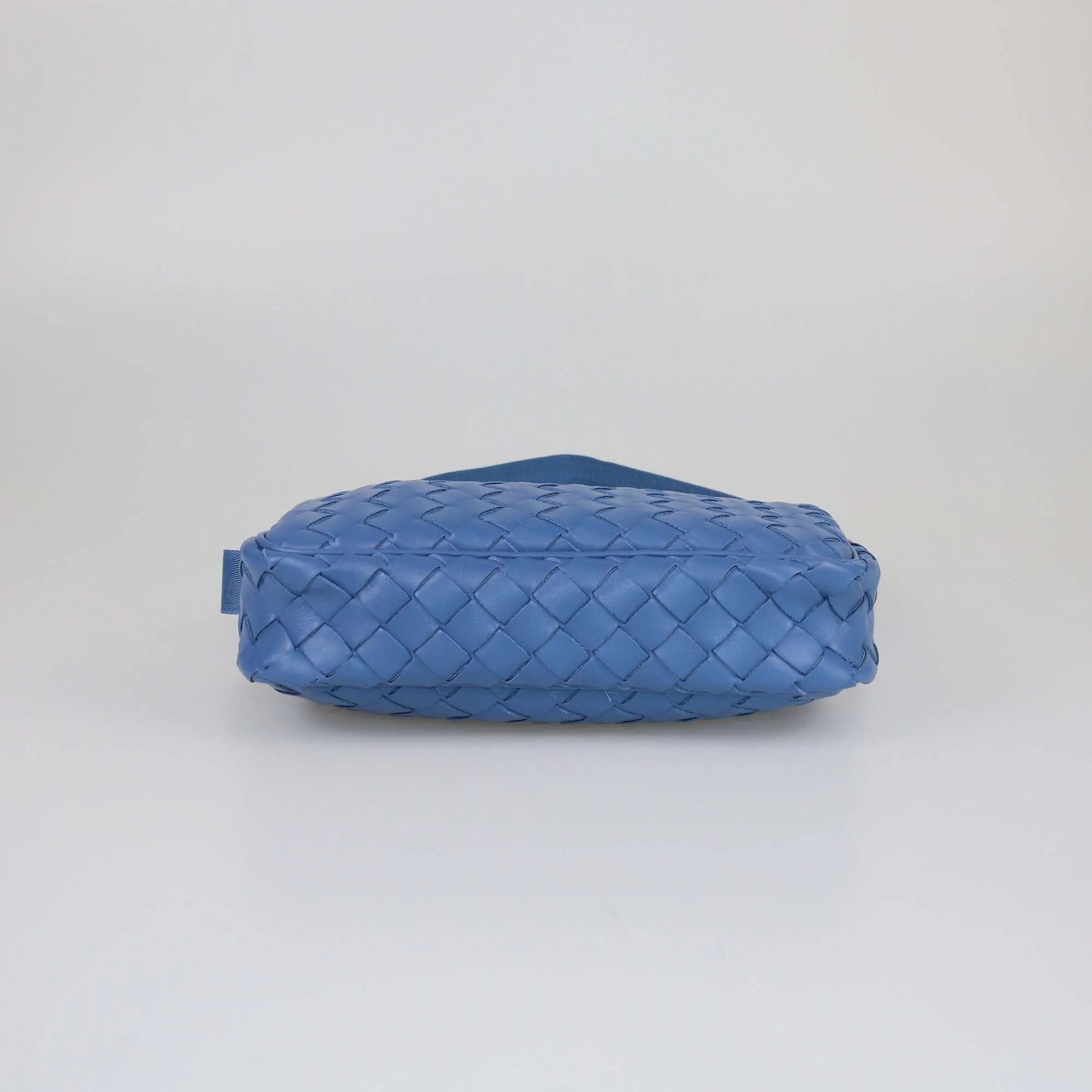 Bottega Veneta Blue Intrecciato Small Camera Bag