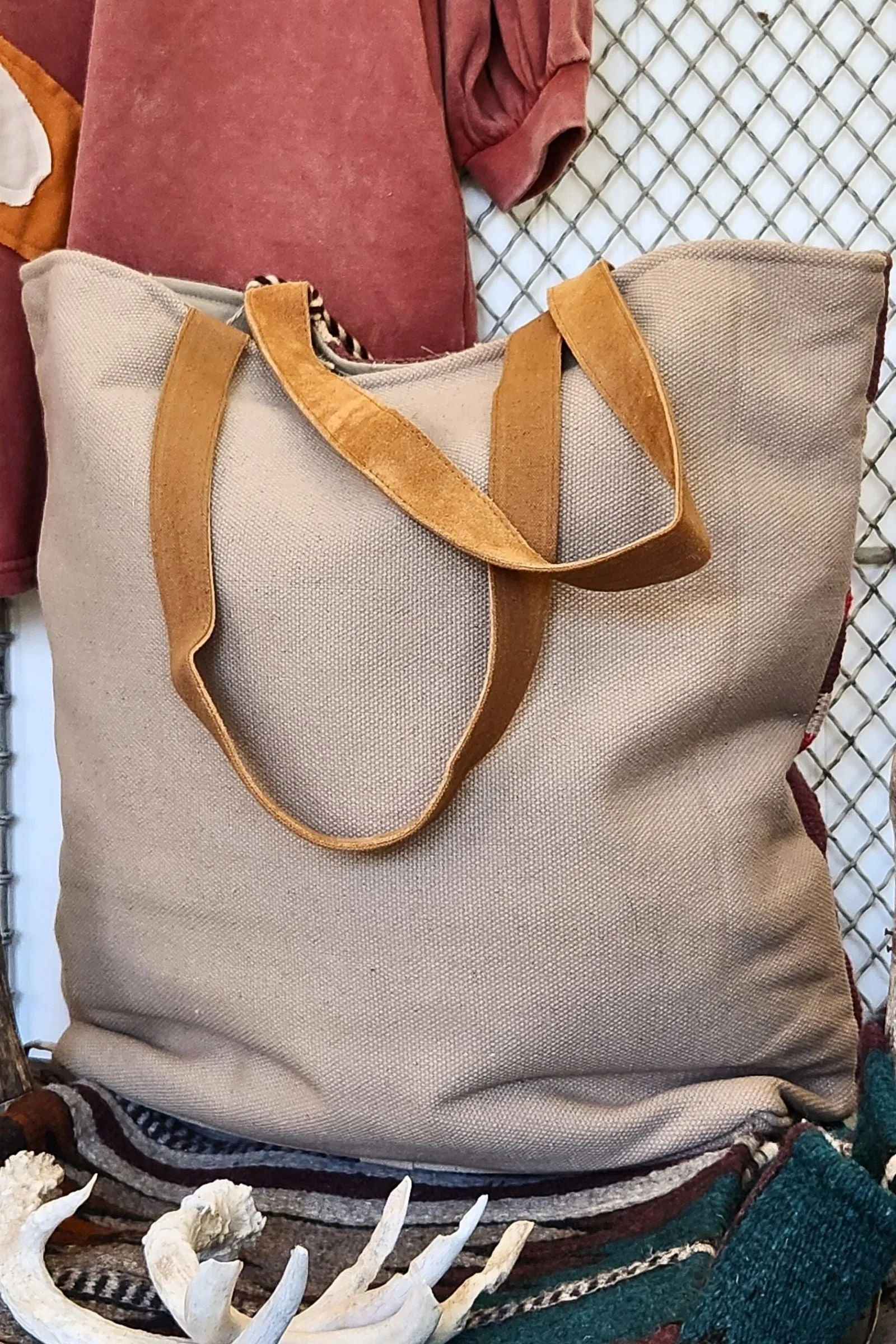 Brown & Red Aztec Tote