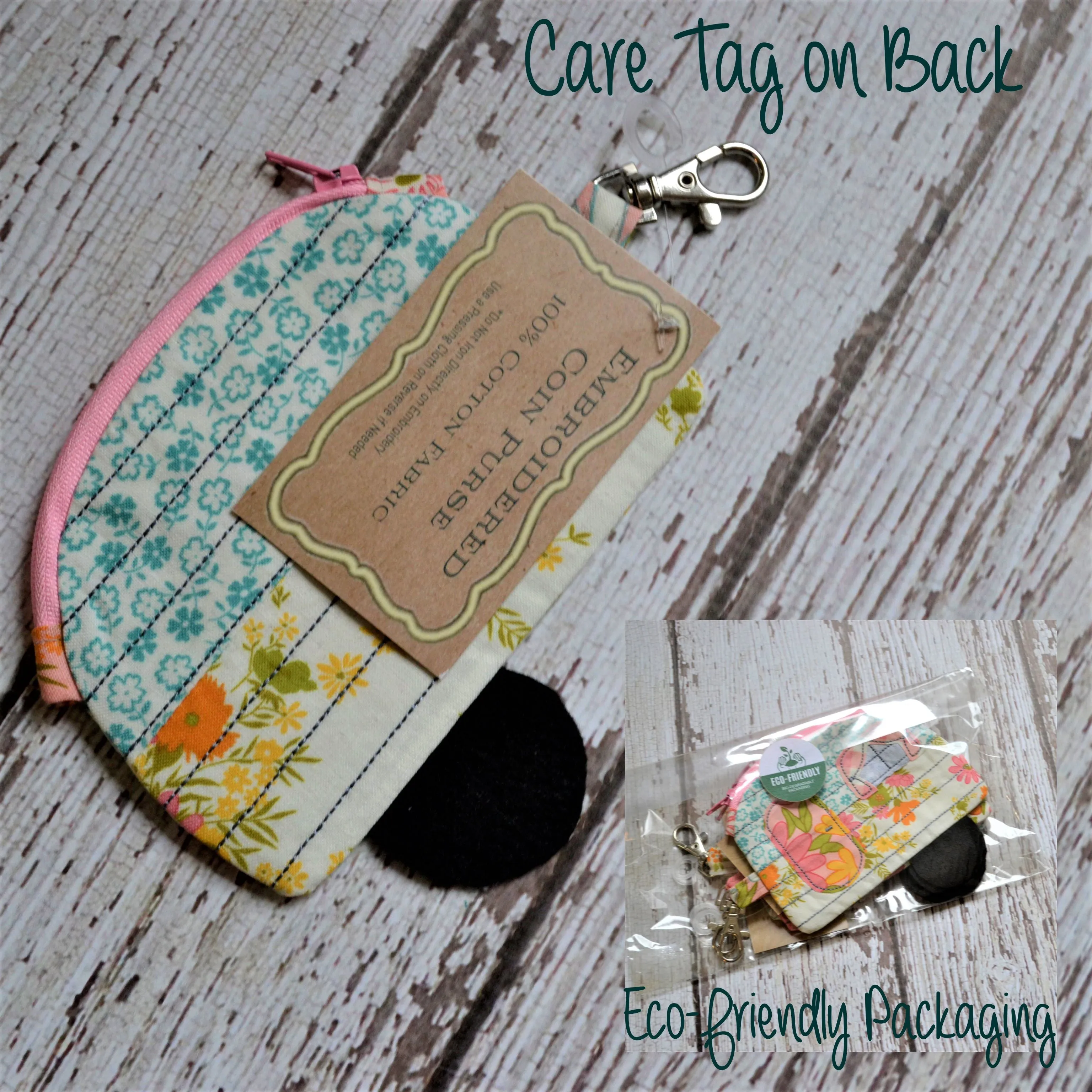 Camper Shaped Coin Purse -Re-Purposed Fabric - Group S - (3)