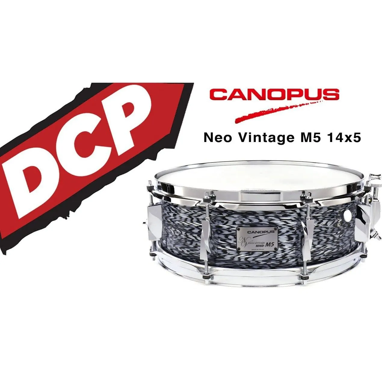 Canopus Neo Vintage M5 Snare Drum 14x5 Black Onyx