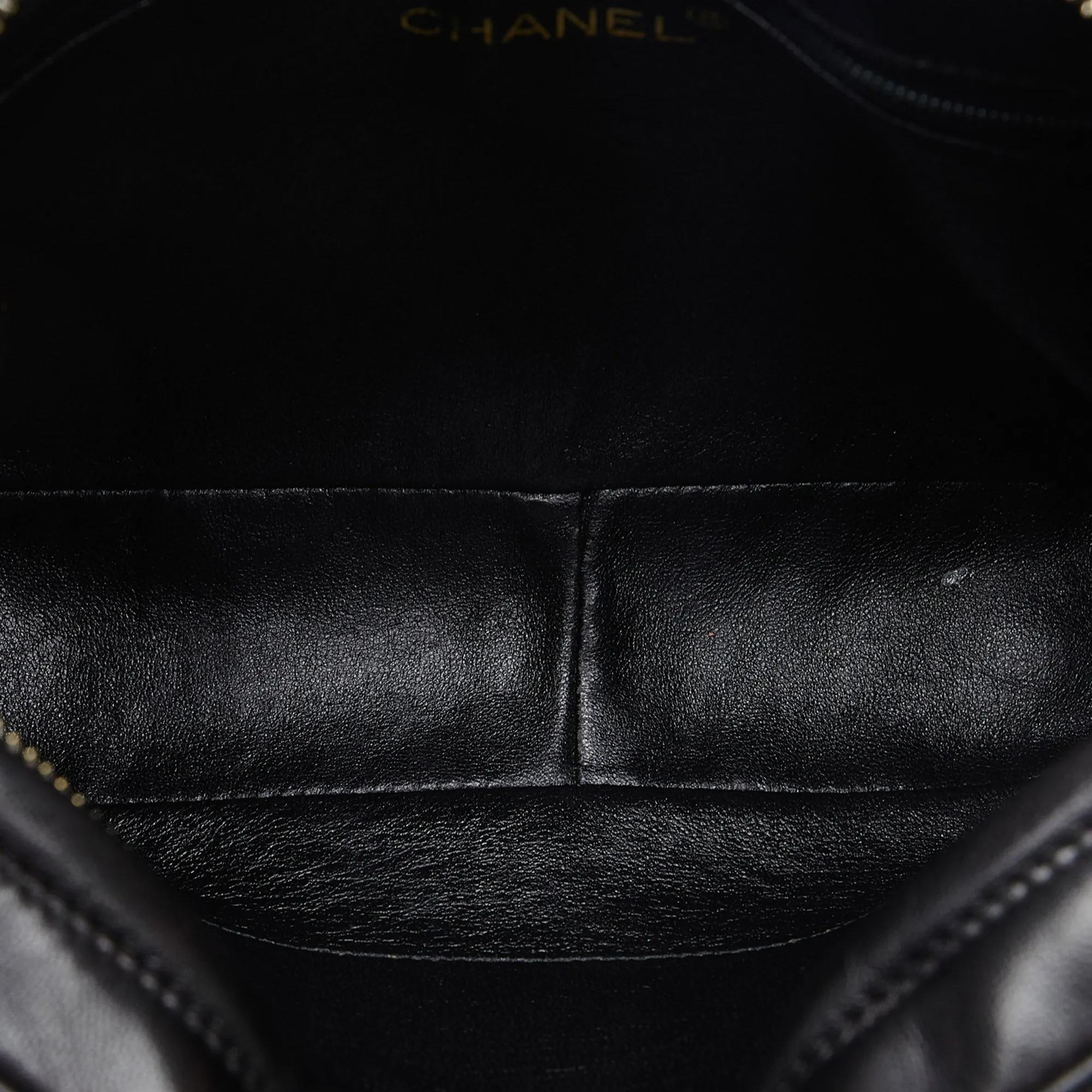 Chanel Triple CC Camera Bag Black Lambskin Gold