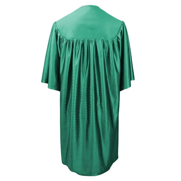 Child Shiny Emerald Green Graduation Gown - Preschool & Kindergarten Gowns