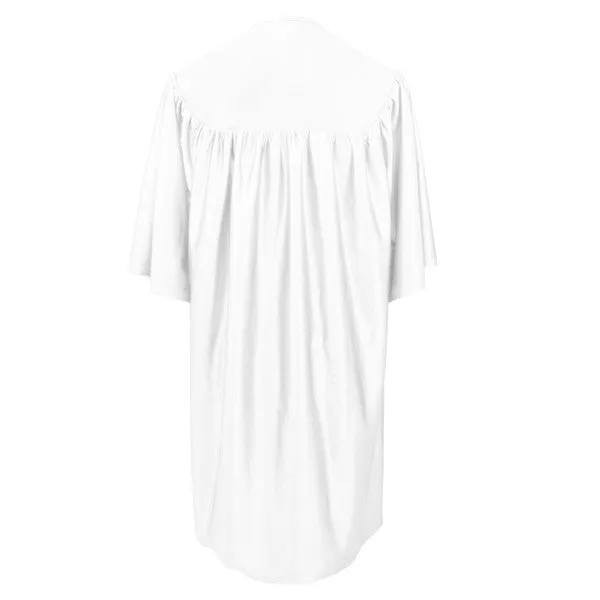 Child Shiny White Graduation Cap & Gown - Preschool & Kindergarten