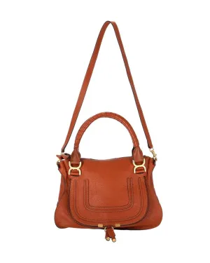 Chloe Medium Marcie Bag in Brown Leather