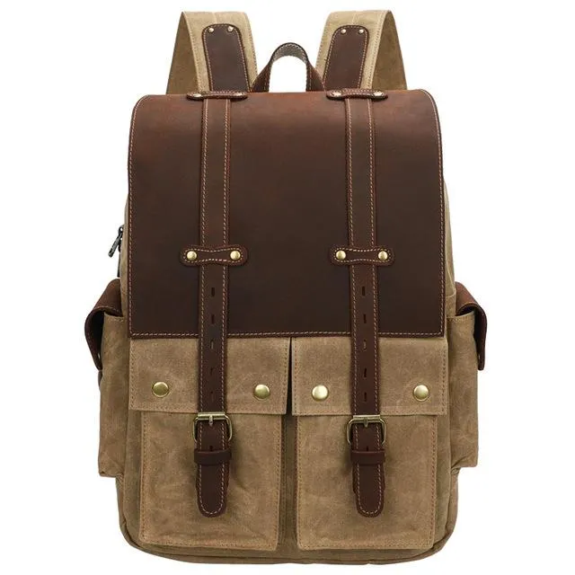 Classci Color Block Cavans Backpack