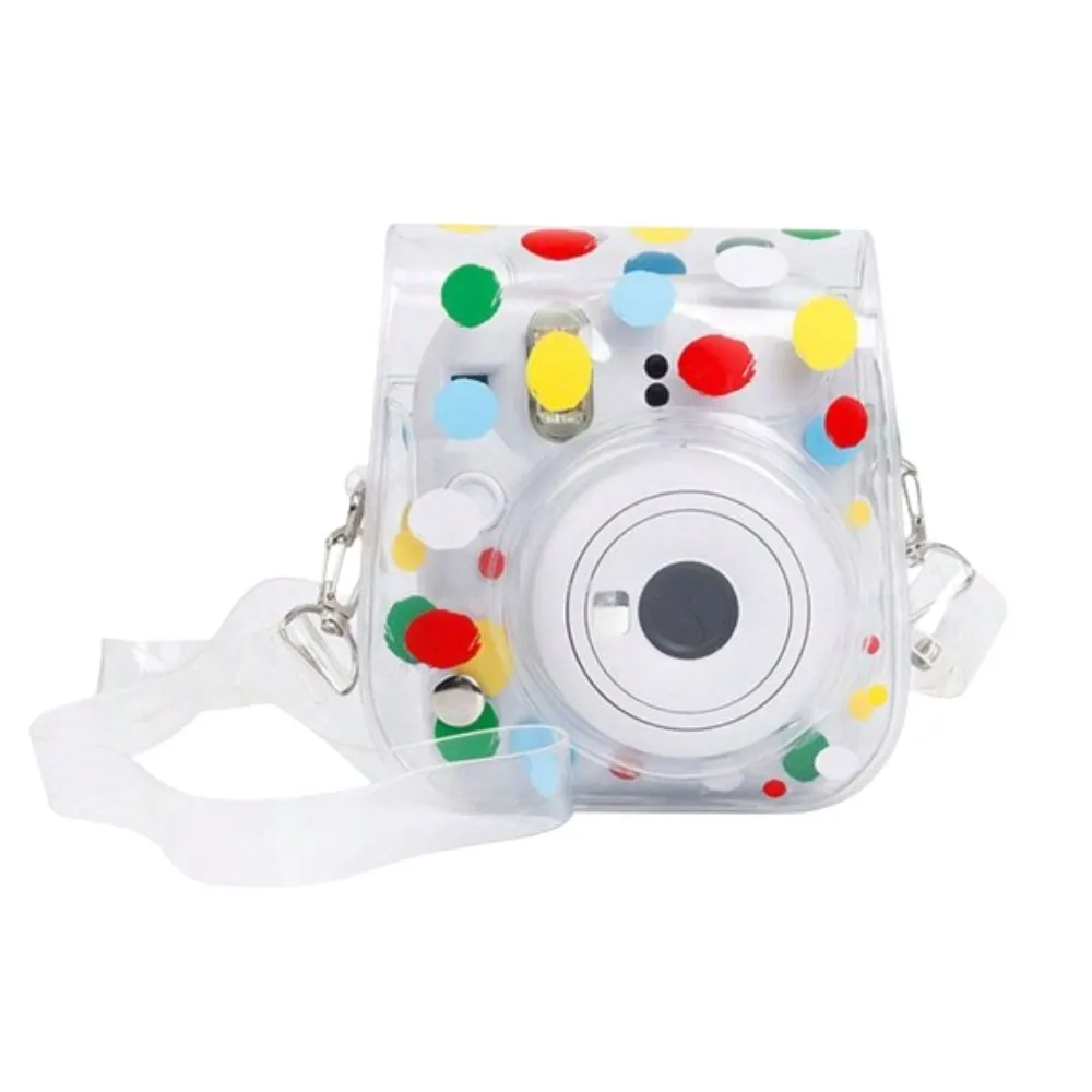 [CLEARANCE] Pikxi Crystal Clear Protective Case for Fujifilm Instax Mini Instant Camera with Cute Shoulder Bag Style Design
