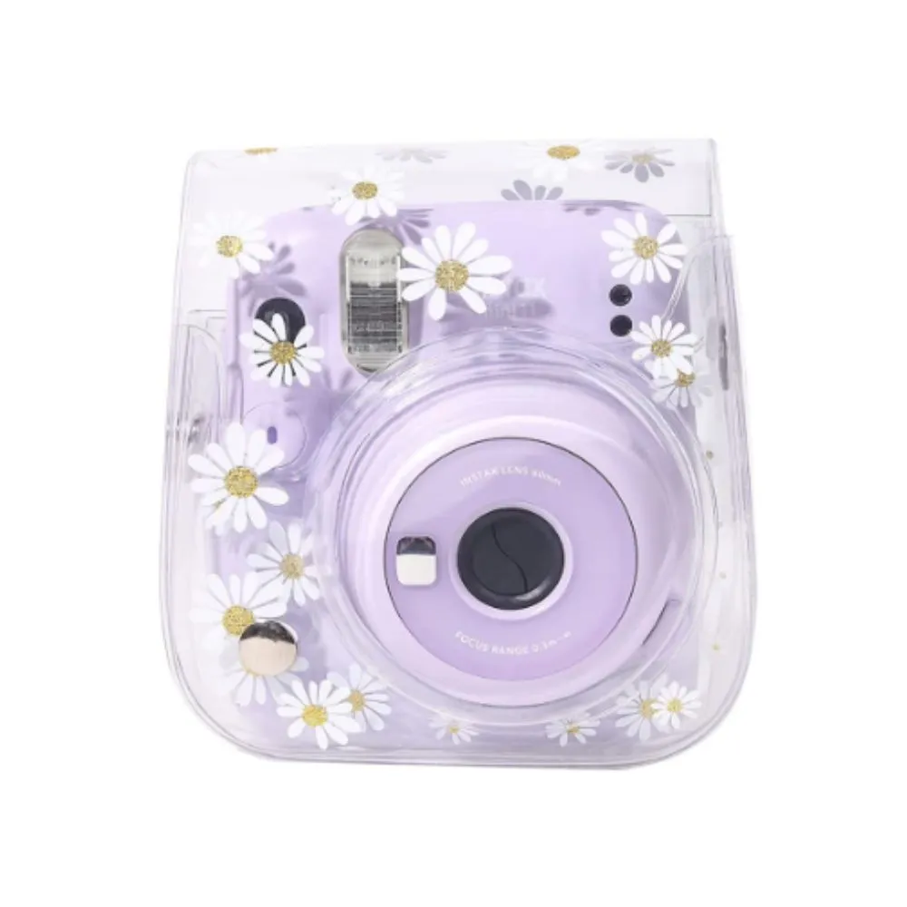 [CLEARANCE] Pikxi Crystal Clear Protective Case for Fujifilm Instax Mini Instant Camera with Cute Shoulder Bag Style Design