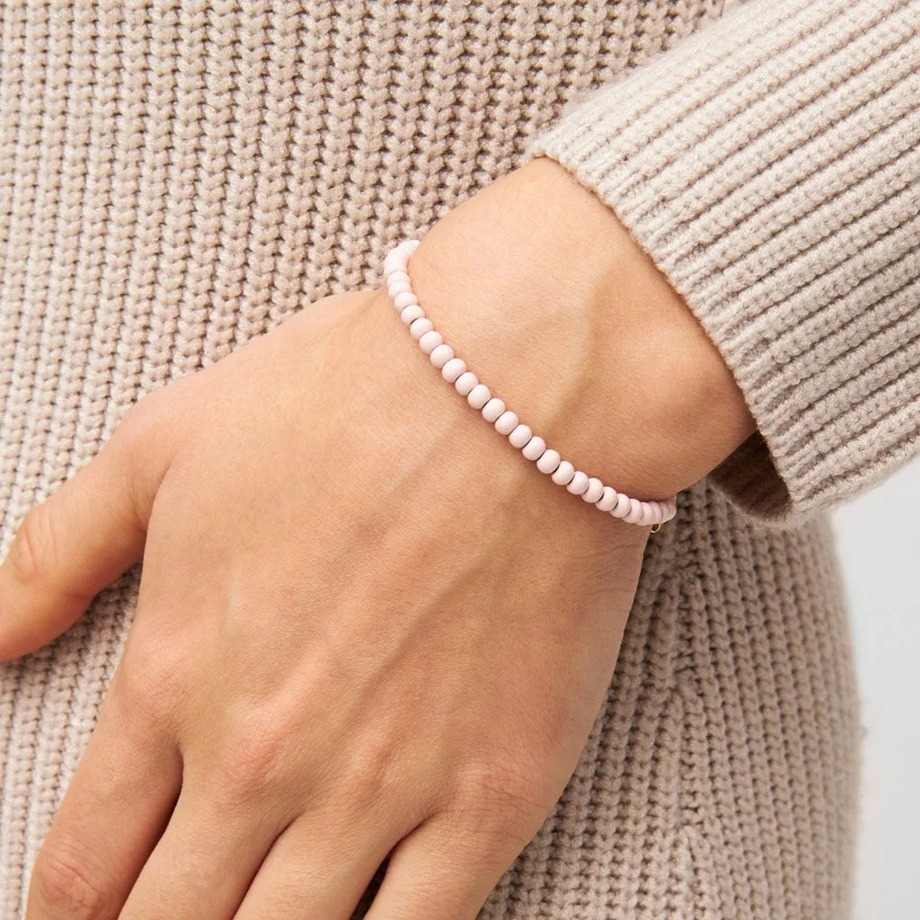 Color Ball Bracelet - Silk Light Pink