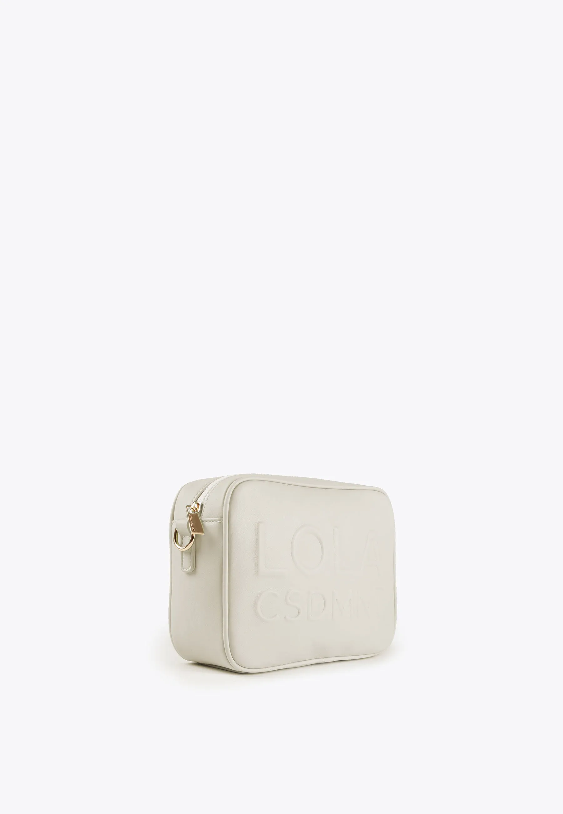 Crossbody bag with a raised logo