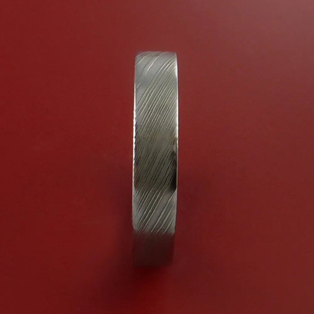 Damascus Steel Ring Wedding Band Genuine Craftsmanship