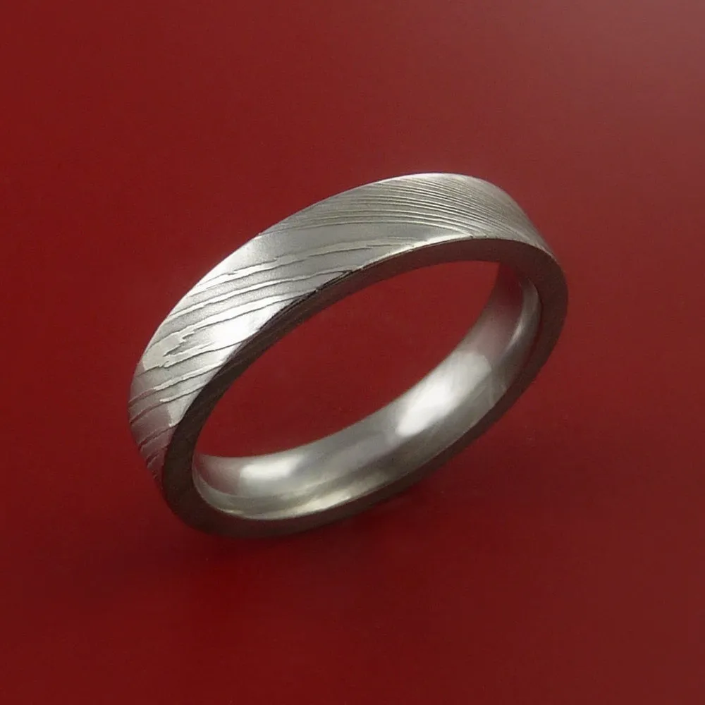 Damascus Steel Ring Wedding Band Genuine Craftsmanship