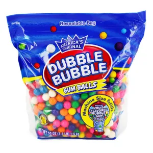 Dubble Bubble Assorted Gumballs 53oz Bag