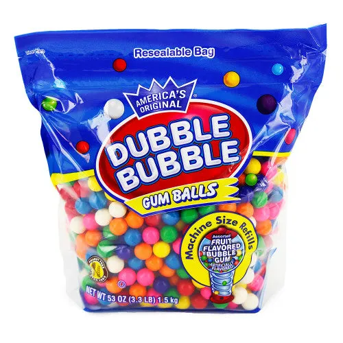Dubble Bubble Assorted Gumballs 53oz Bag