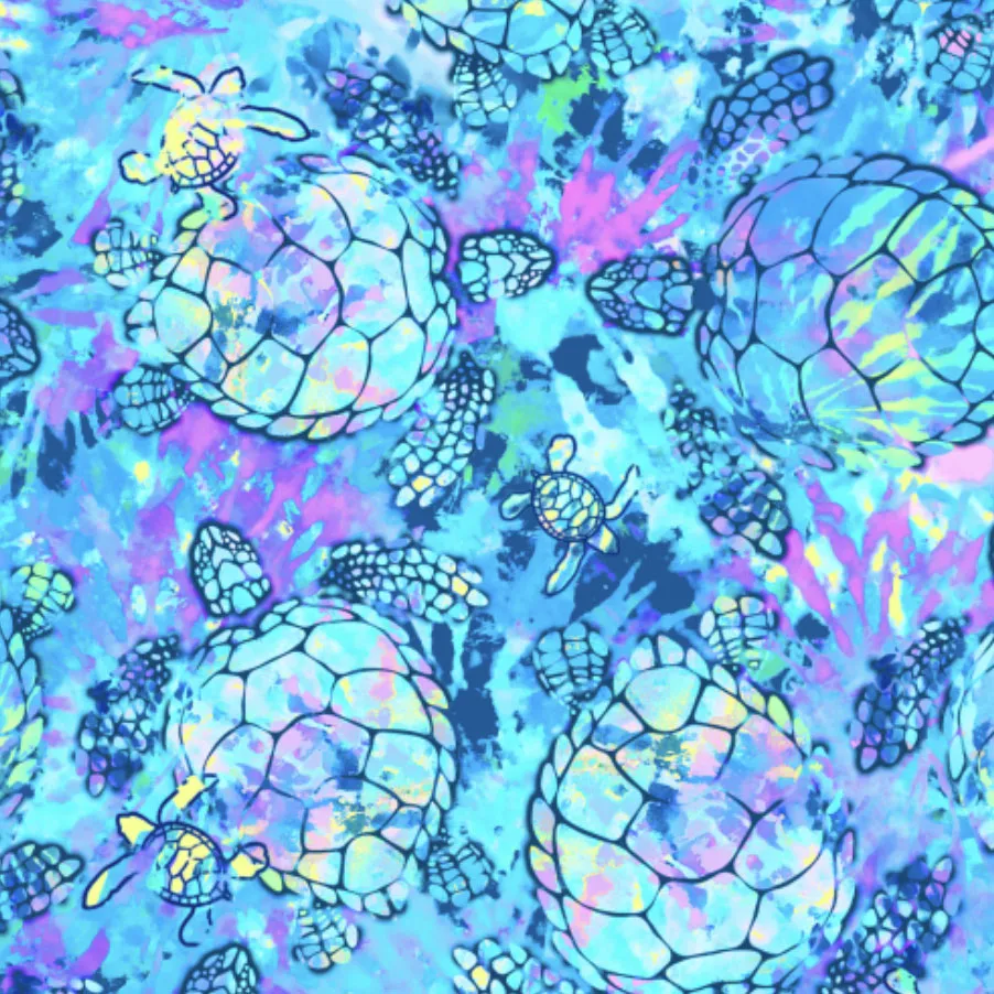 Eco-Friendly Turtle Tie Dye Shorts