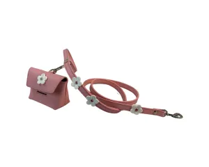 Ellie Poop Bag Holder with Crystal on Flower