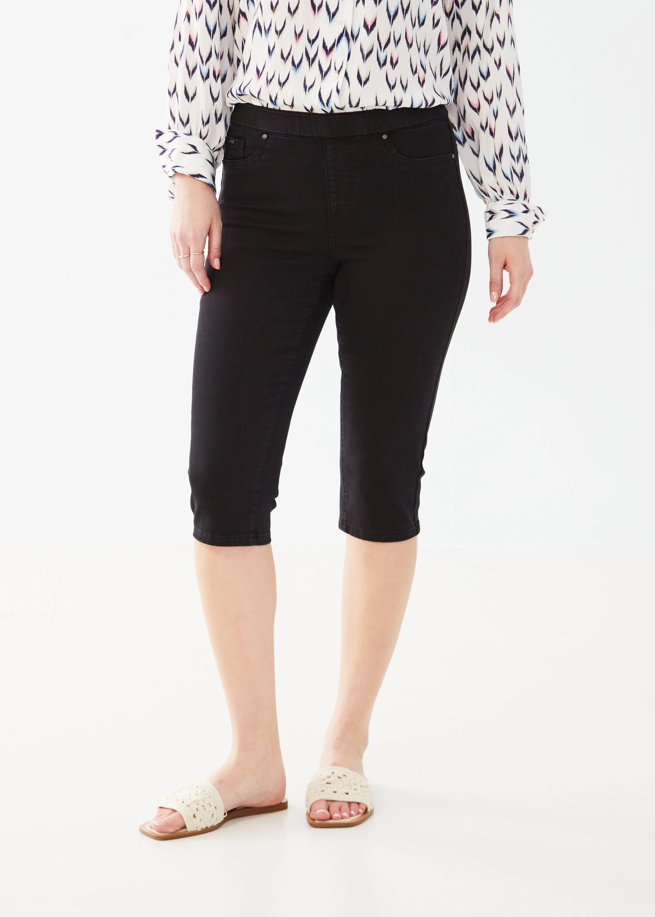 Euro Twill, Pull-On Pedal Pusher Pants