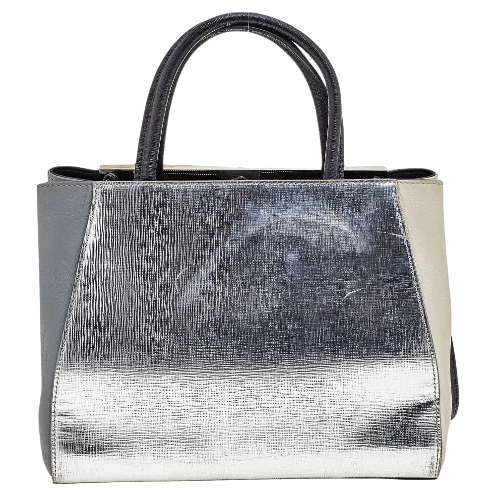 Fendi Multicolor Leather Mini Geometric 2jours Tote