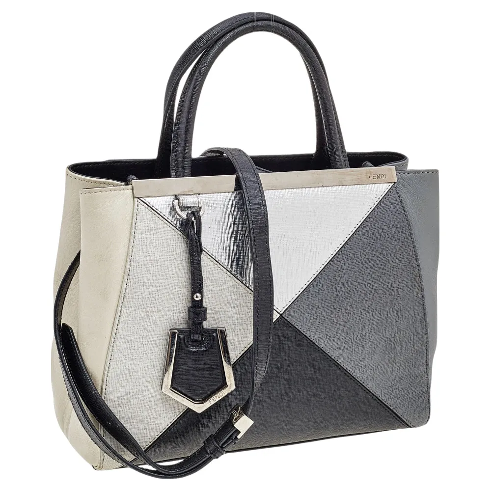 Fendi Multicolor Leather Mini Geometric 2jours Tote