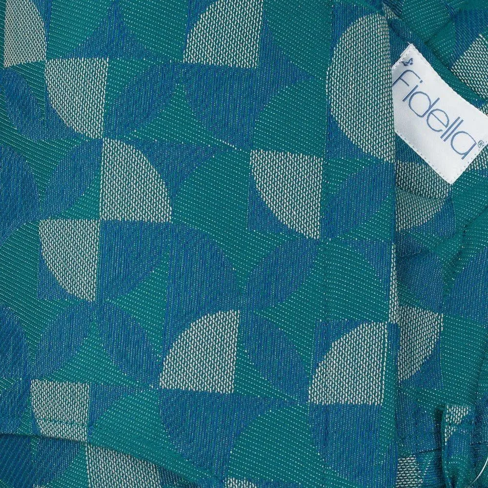 Fidella Fly Tai - MeiTai babycarrier Kaleidoscope - Ocean Teal (Baby Size - From Birth)